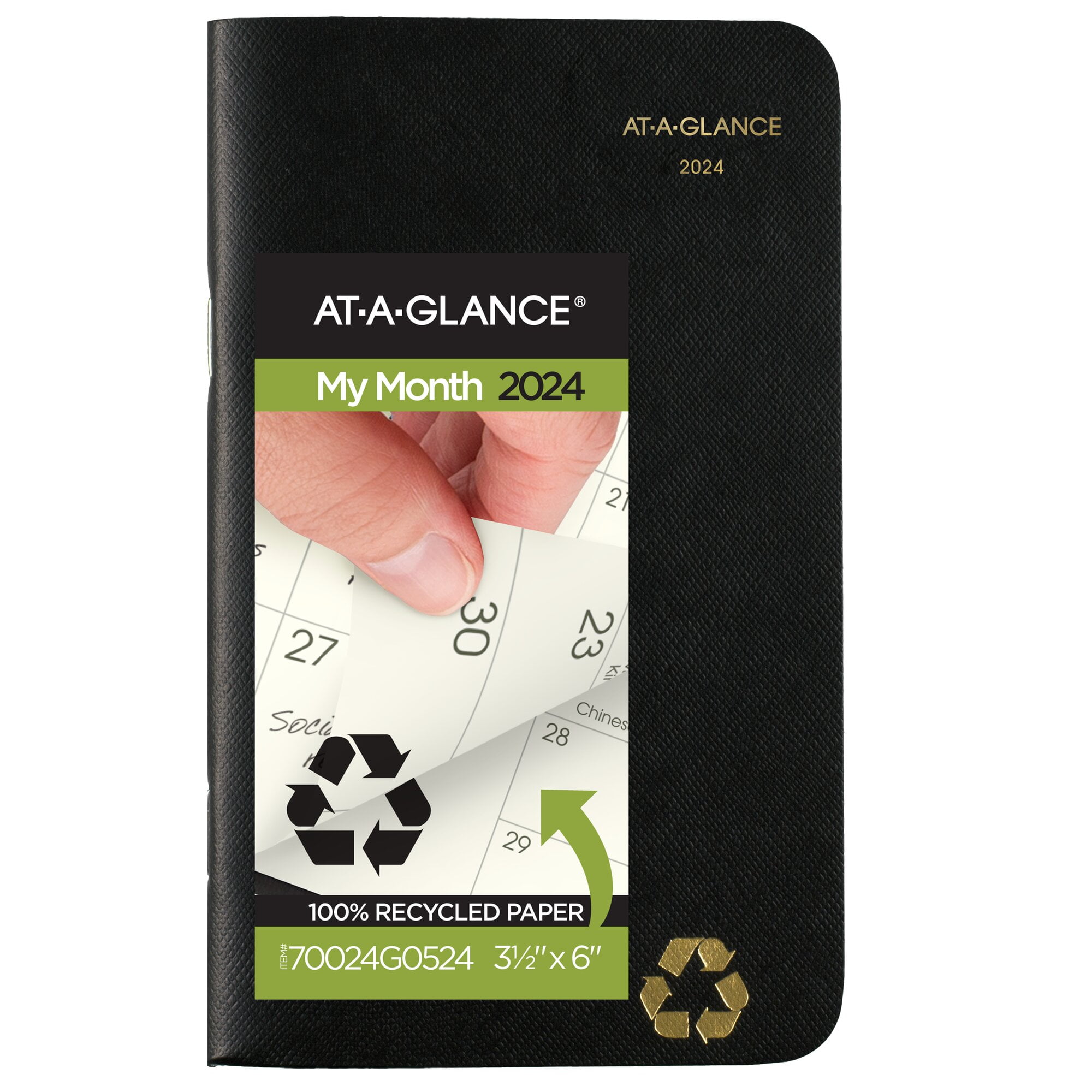 ATAGLANCE 20242025 Recycled Two Year Monthly Planner Black Pocket 3