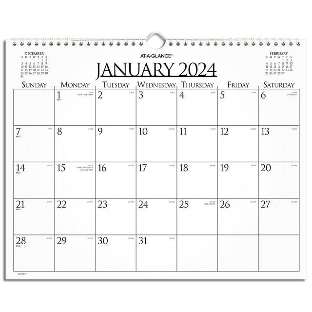 ATAGLANCE 2024 Business Monthly Wall Calendar Medium 15 x 12