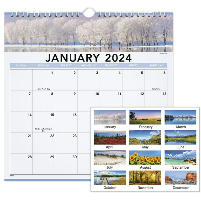 ATAGLANCE 2024 Landscape Monthly Wall Calendar Medium 12 x 12