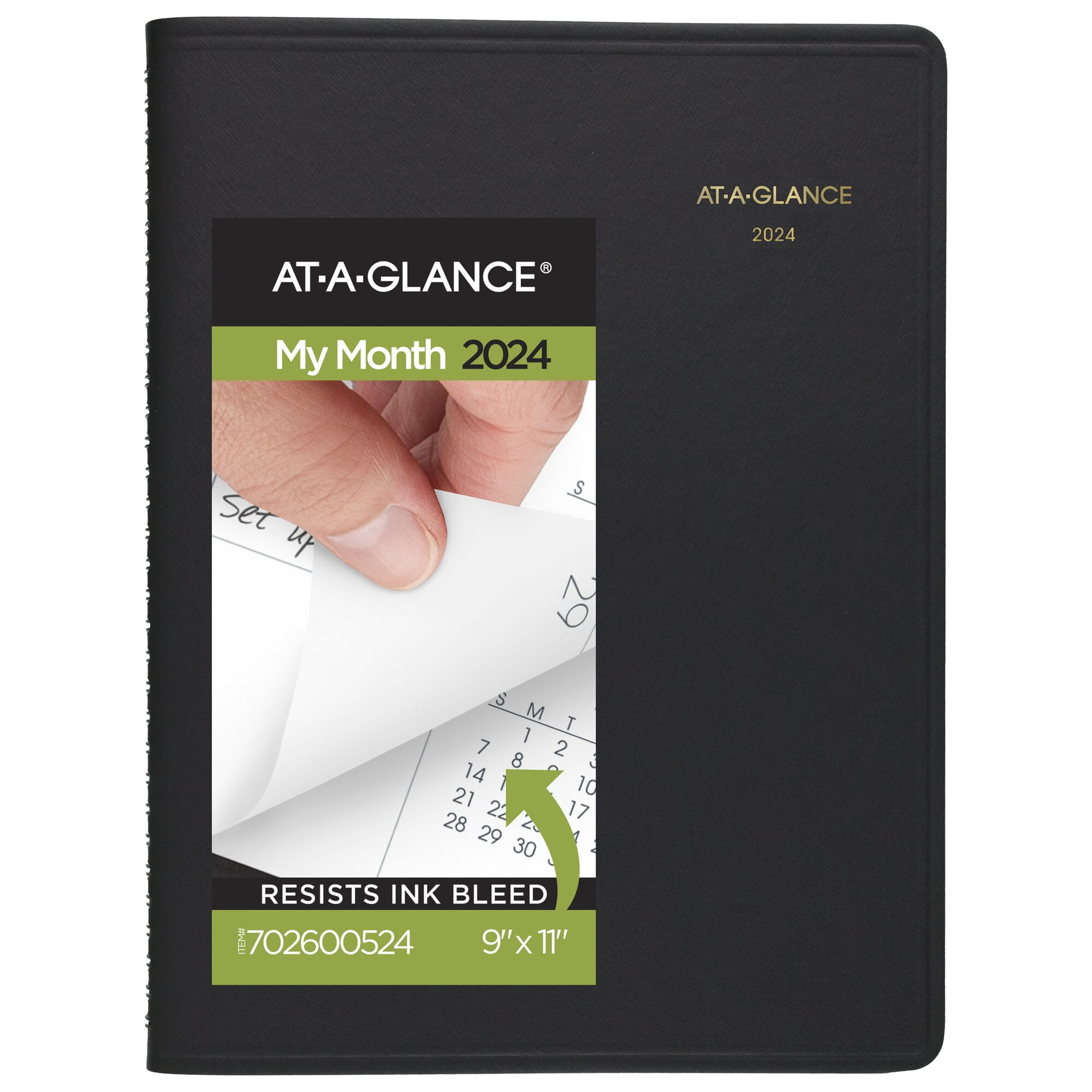 ATAGLANCE 2024 Monthly Planner Black Large 9 x 11 Monthly Planners