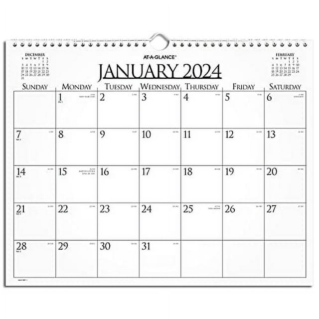 ATAGLANCE 2024 Monthly Wall Calendar, 15" x 12", Medium, Business
