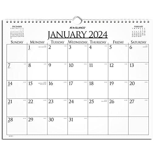 ATAGLANCE 2024 Monthly Wall Calendar, 15" x 12", Medium, Business