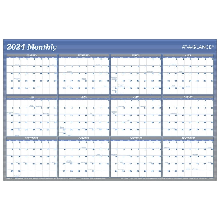 2024 Calendar, 2024 Large Wall Calendar, 2024 Printable Calendar, 2024  Planner, Large Printable Vertical Calendar, Office Planner 