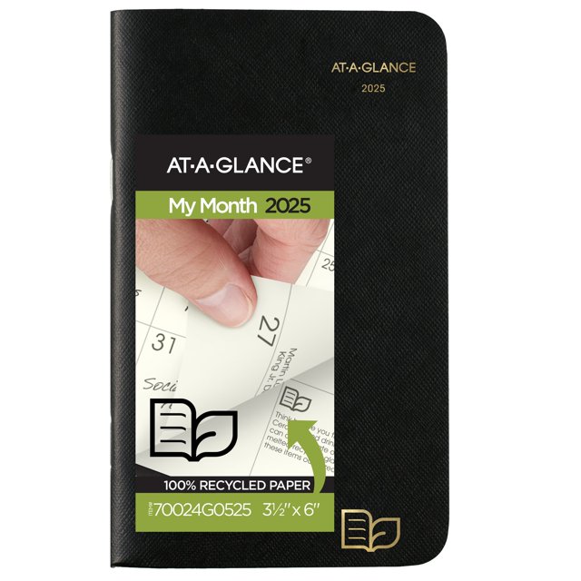 ATAGLANCE 20252026 Recycled Two Year Monthly Planner Black Pocket 3