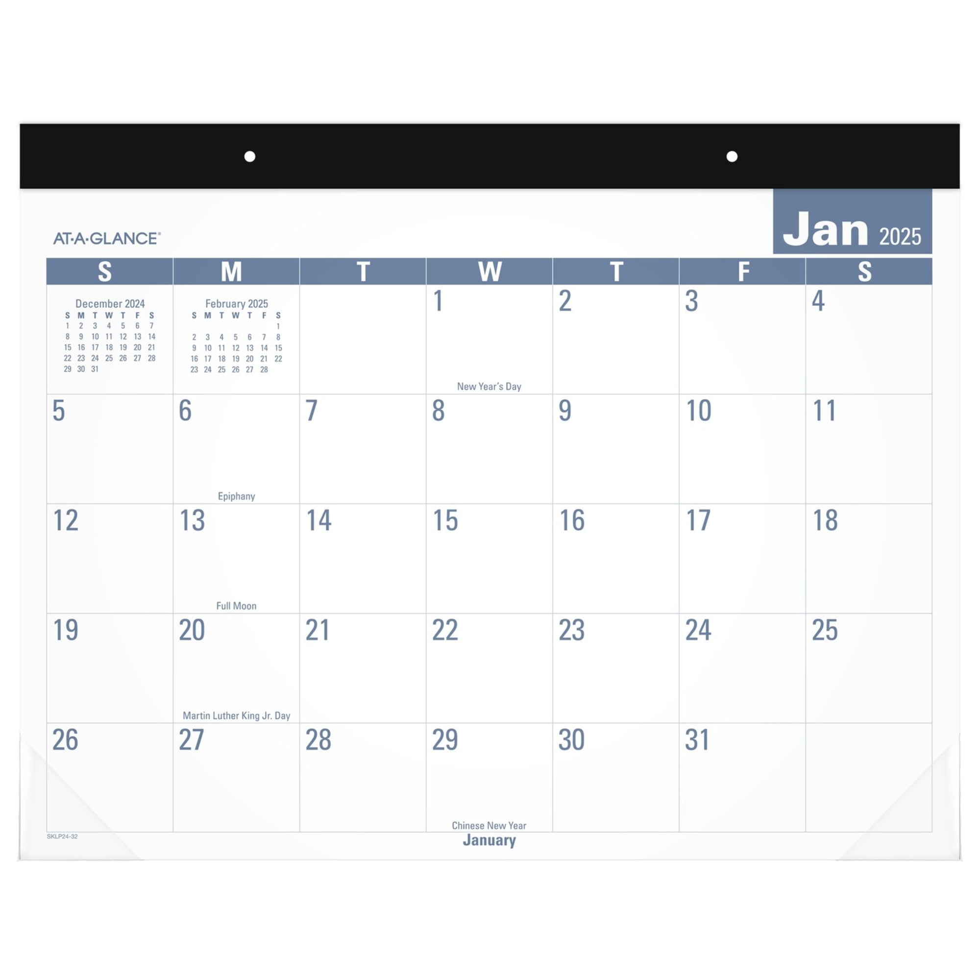 AT-A-GLANCE 2025 Easy to Read Desk Pad Standard 21 34 x 17 - Desk Pad Calendars