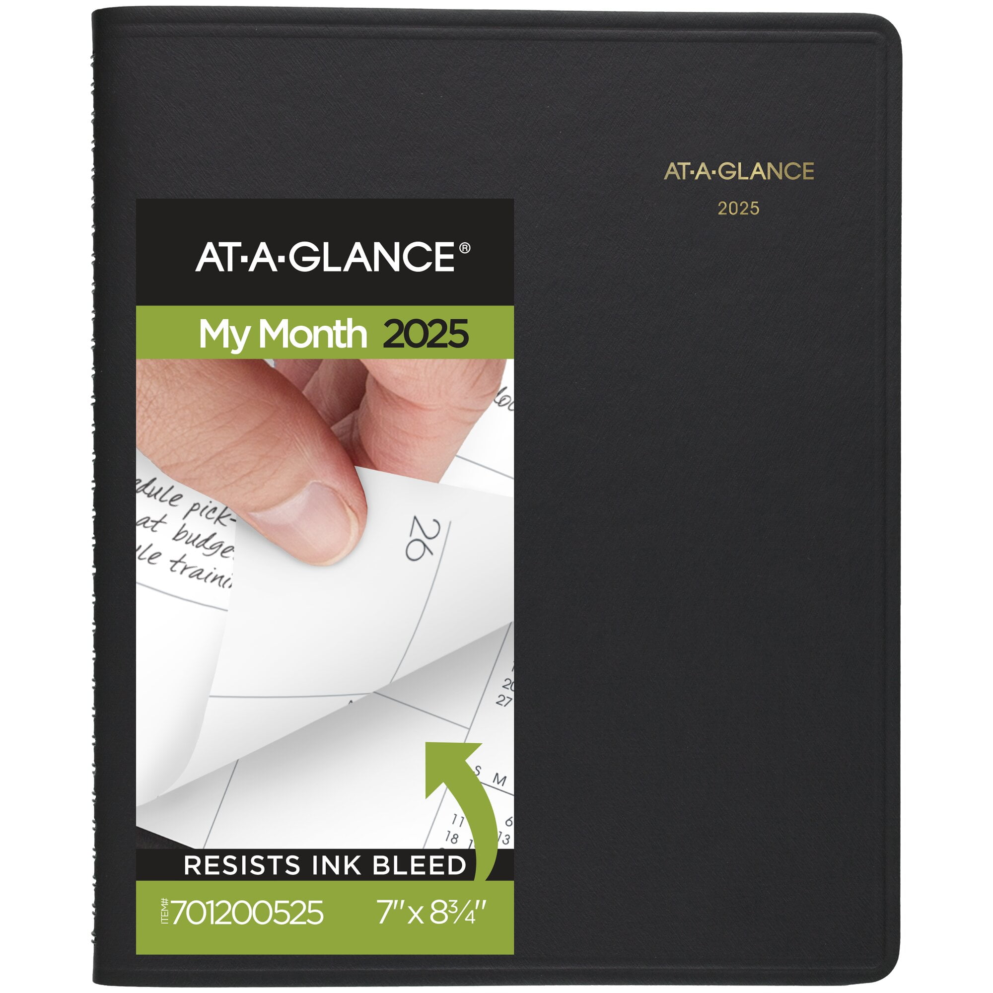 ATAGLANCE 2025 Monthly Planner Black Medium 7 x 8 34 Monthly Planners