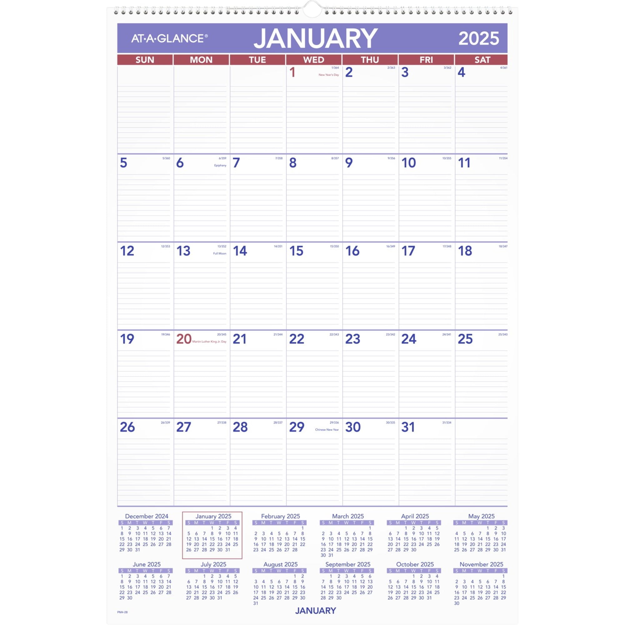 2025-at-a-glance-monthly-wall-calendar-20-x-30-traditional-january-2025-to-december-2025-pm428-walmart-com