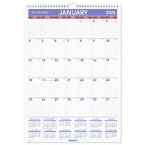 AT-A-GLANCE 2026 Erasable Monthly Wall Calendar Medium 12 x 17 - Monthly Wall