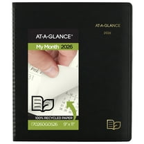 AT-A-GLANCE 2026 Recycled Monthly Planner Black Large 9 x 11 - Monthly Planners