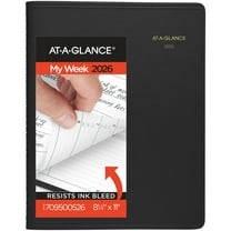 AT-A-GLANCE 2026 Weekly Appointment Book Planner Black Large 8 14 x 11 - Weekly