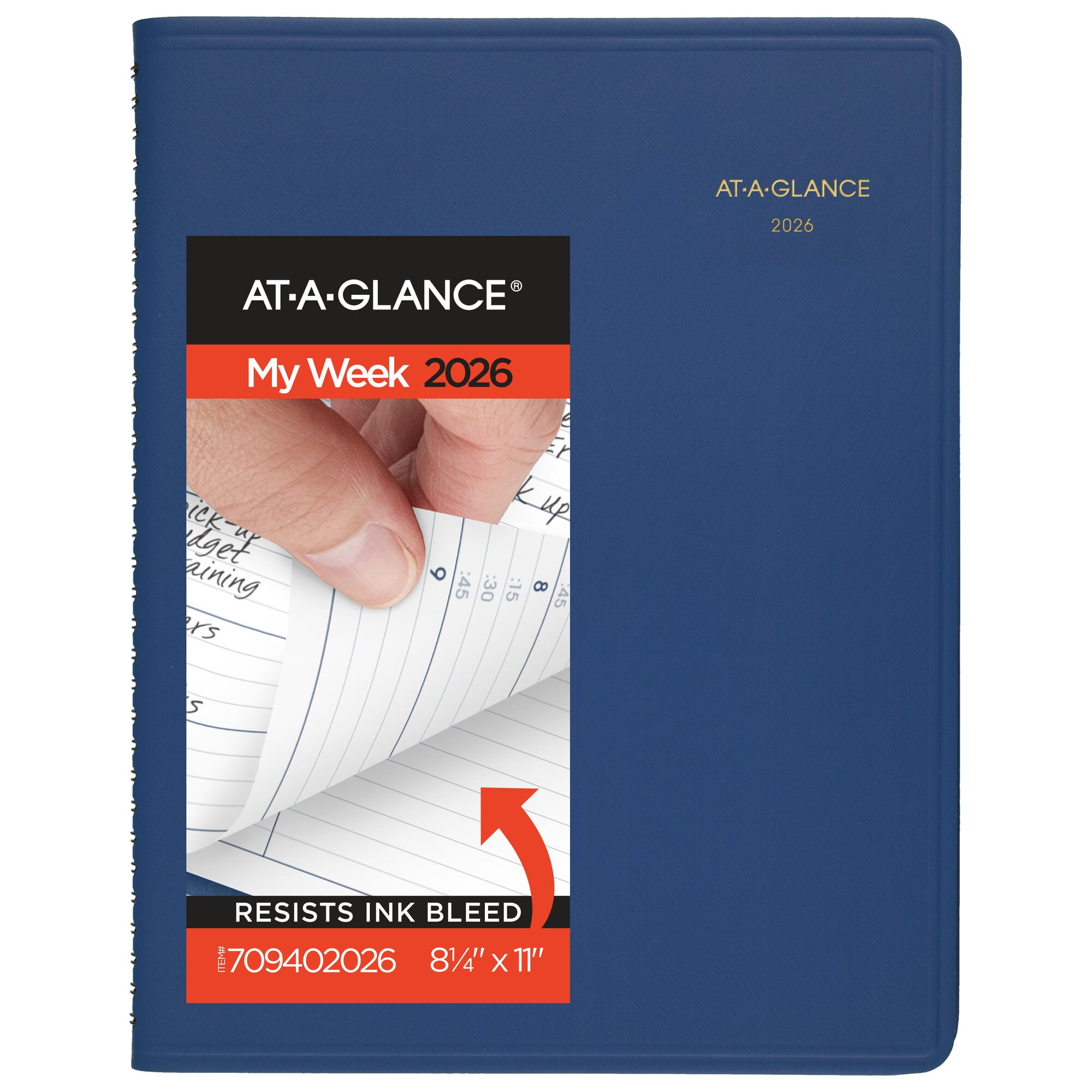AT-A-GLANCE 2026 Weekly Appointment Book Planner Blue Large 8 14 x 11 - Weekly