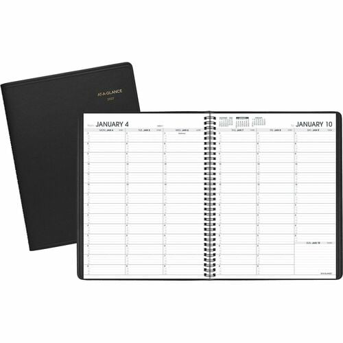 AT-A-GLANCE 2027 Weekly Appointment Book Planner Black Large 8 14 x 11 - Weekly | Bundle of 10 Each