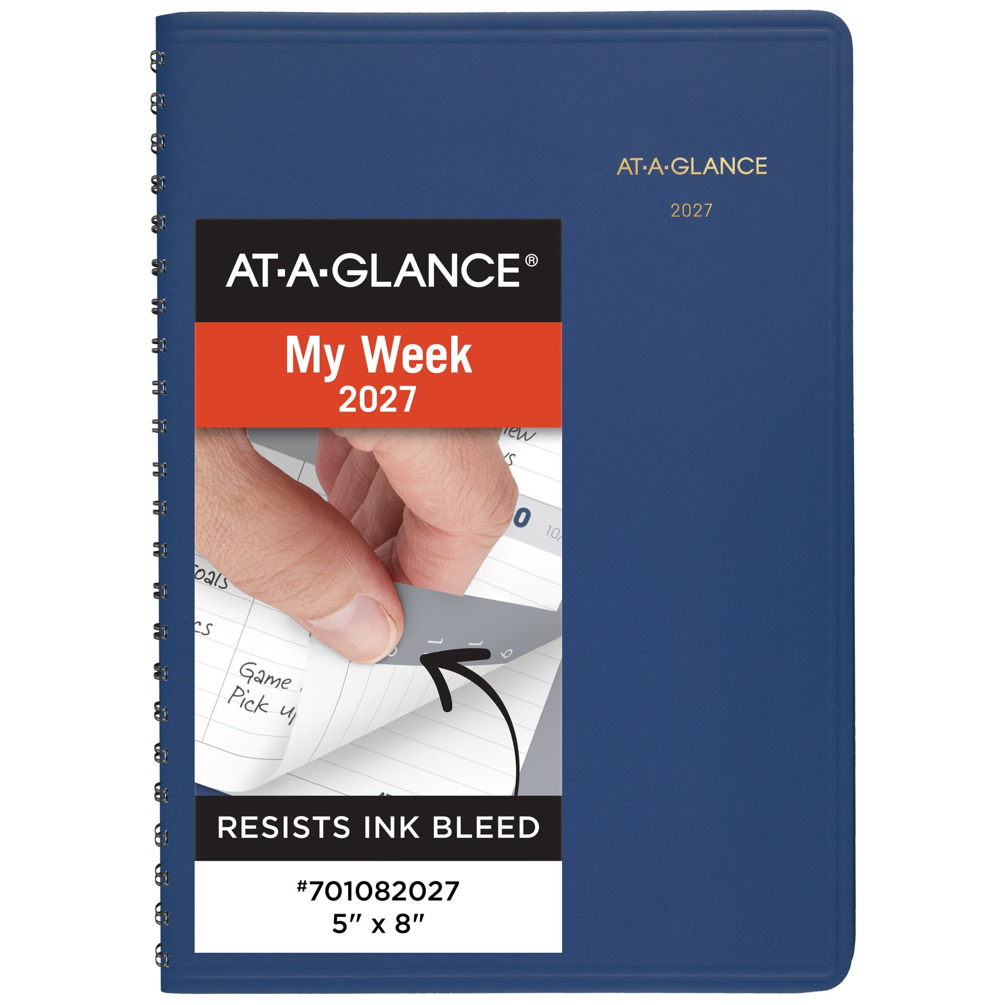 AT-A-GLANCE 2027 Weekly Appointment Book Planner Blue Small 5 x 8 - Weekly