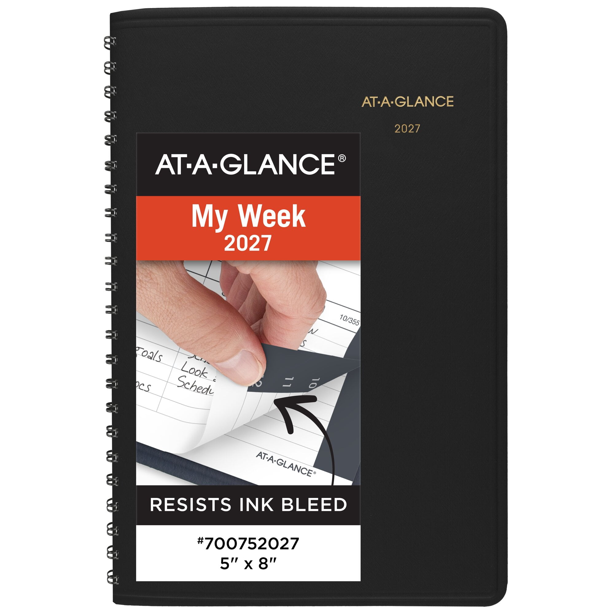AT-A-GLANCE 2027 Weekly Appointment Book Planner Navy Small 5 x 8 - Weekly