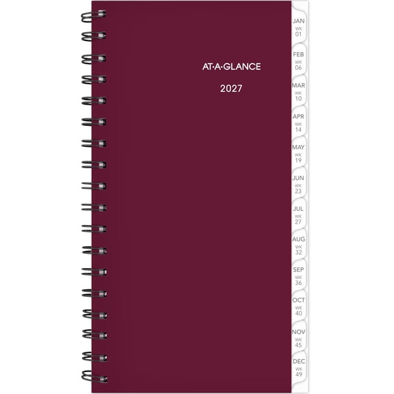 AT-A-GLANCE 2027 Weekly Planner Refill Wirebound Pocket 3 14 x 6 12 - Refillable