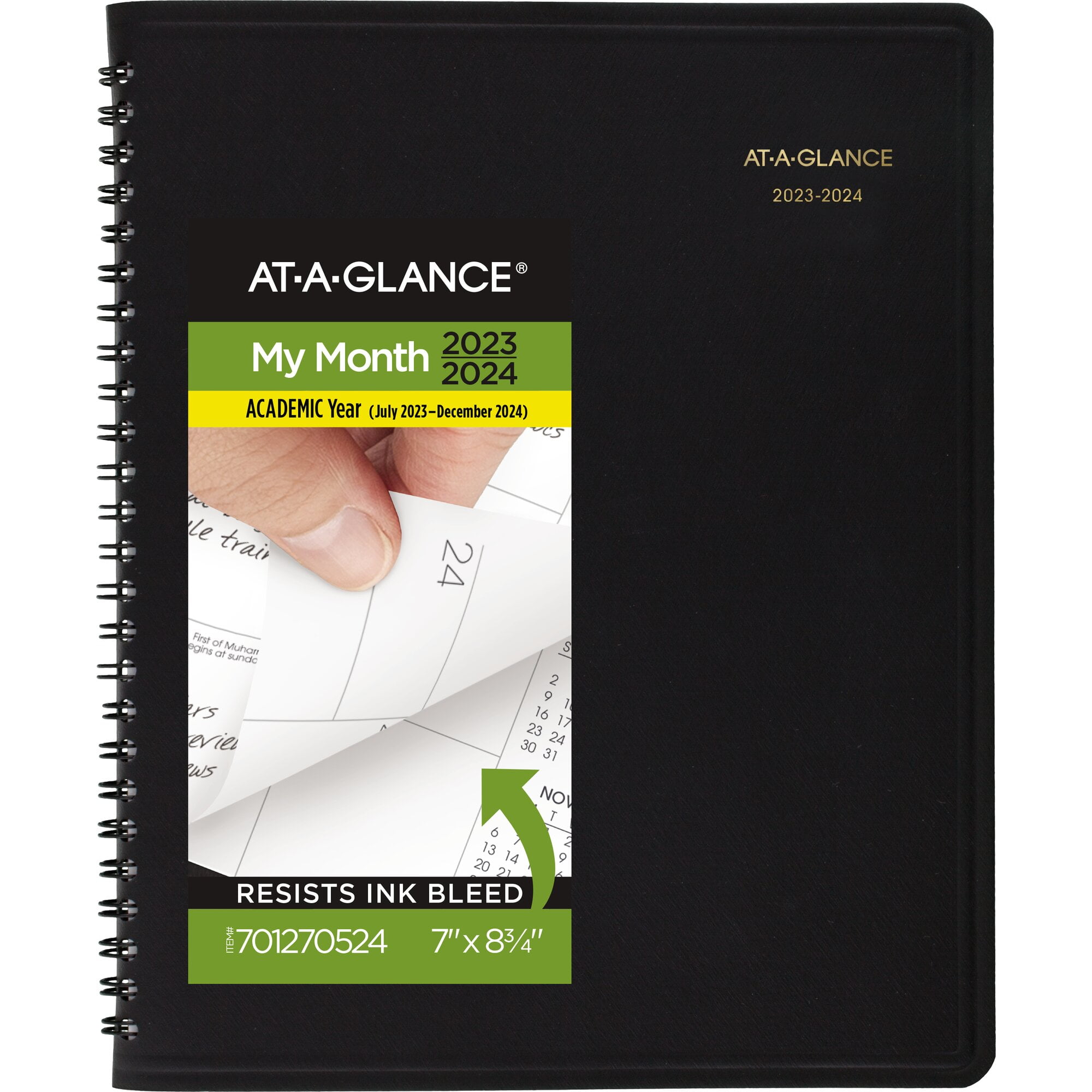 ATAGLANCE Academic 20232024 Monthly Planner Black Medium 7 x 8 34