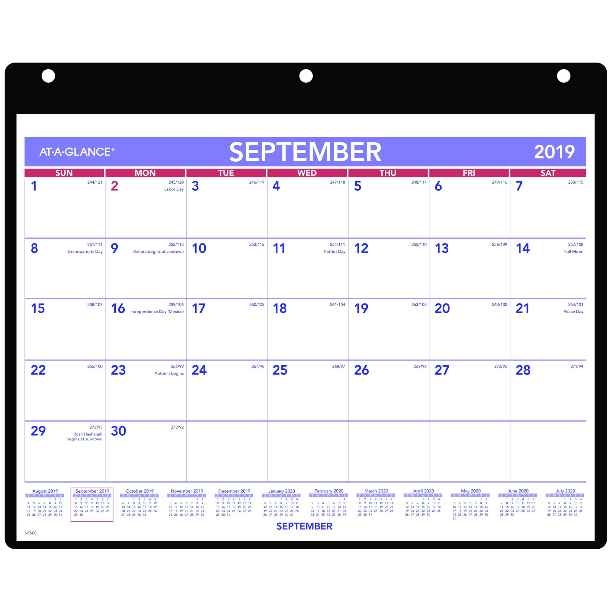 At-A-Glance Monthly Desk/Wall Calendar, 11 x 8 1/4, White, 2021-2022 ...