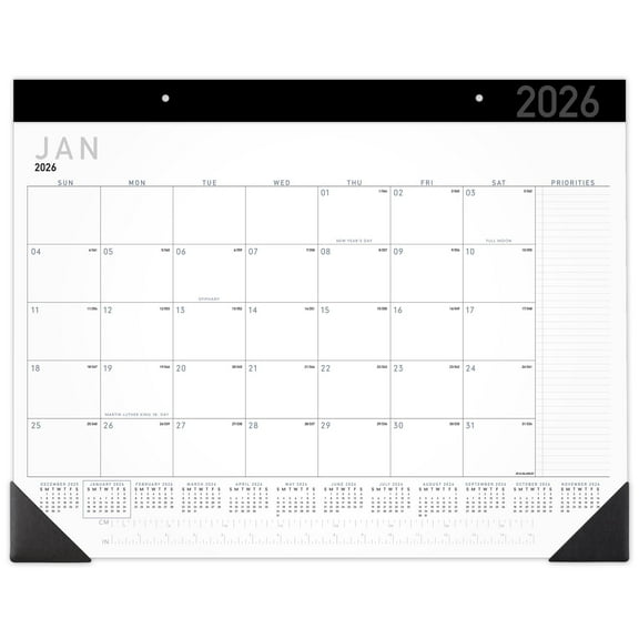 AT-A-GLANCE Contemporary 2026 Monthly Desk Pad Calendar Standard 21 34 x 17 -