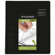AT-A-GLANCE Contemporary 2026 Monthly Planner Black Large 9 x 11 - Weekly