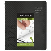 AT-A-GLANCE Contemporary 2026 Monthly Planner Charcoal Large 9 x 11 - Weekly