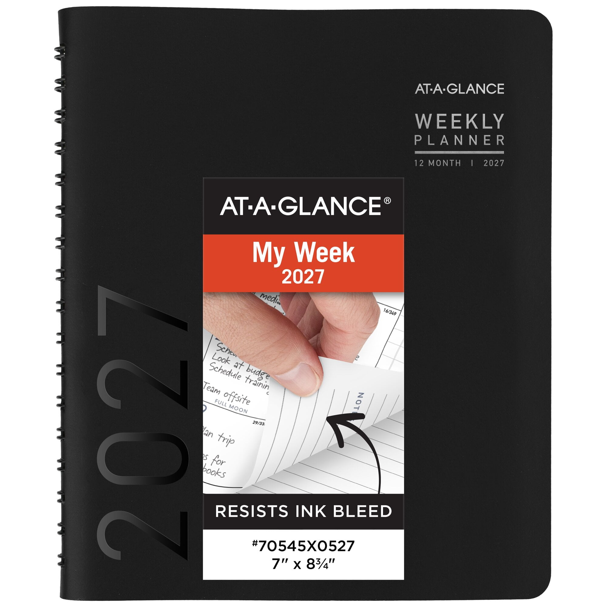 AT-A-GLANCE Contemporary 2027 Weekly Monthly Planner Black Medium 7 x 8 34 -