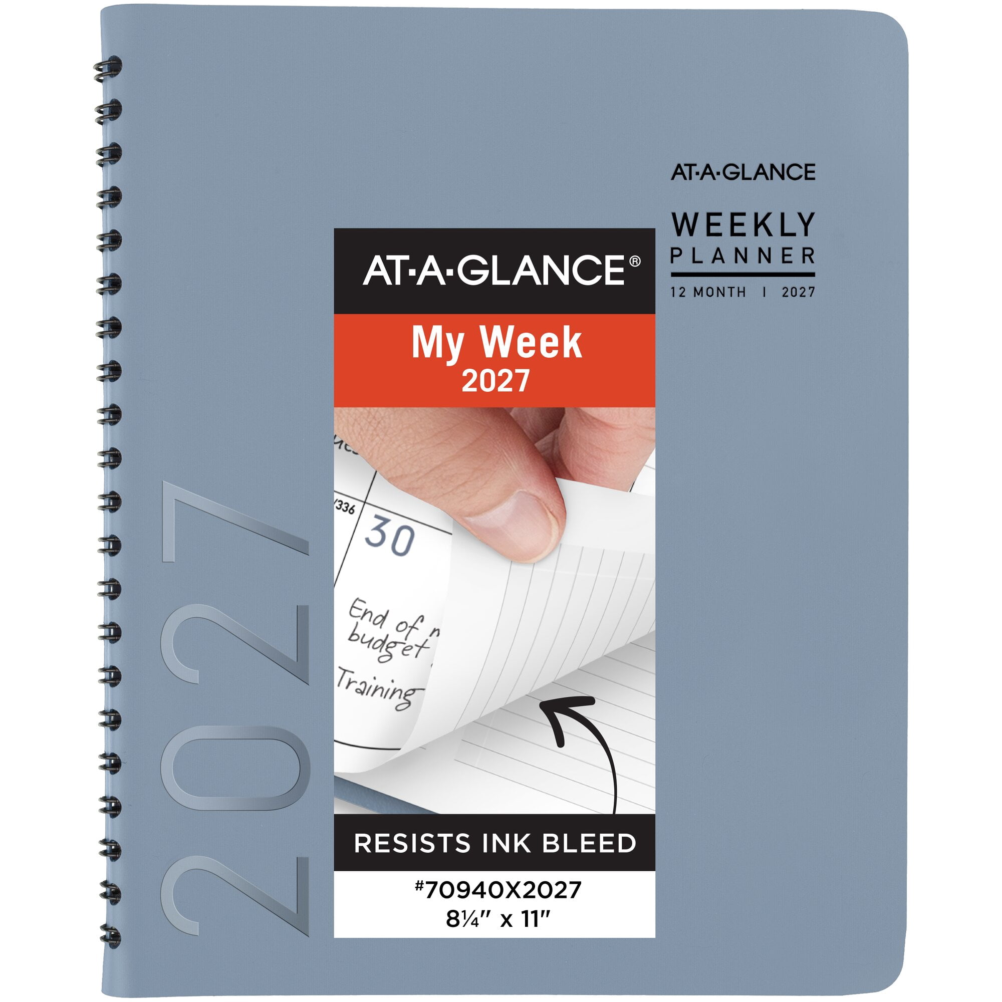 AT-A-GLANCE Contemporary 2027 Weekly Monthly Planner Drizzle Large 8 14 x 11 -