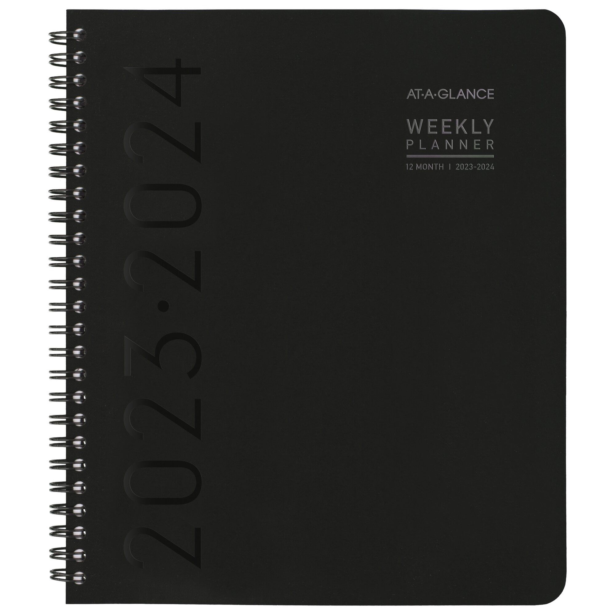AT-A-GLANCE Contemporary Lite Academic 2023-2024 Weekly Monthly Planner Black