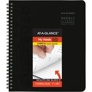 AT-A-GLANCE Contemporary Lite Academic 2025-2026 Weekly Monthly Planner Black