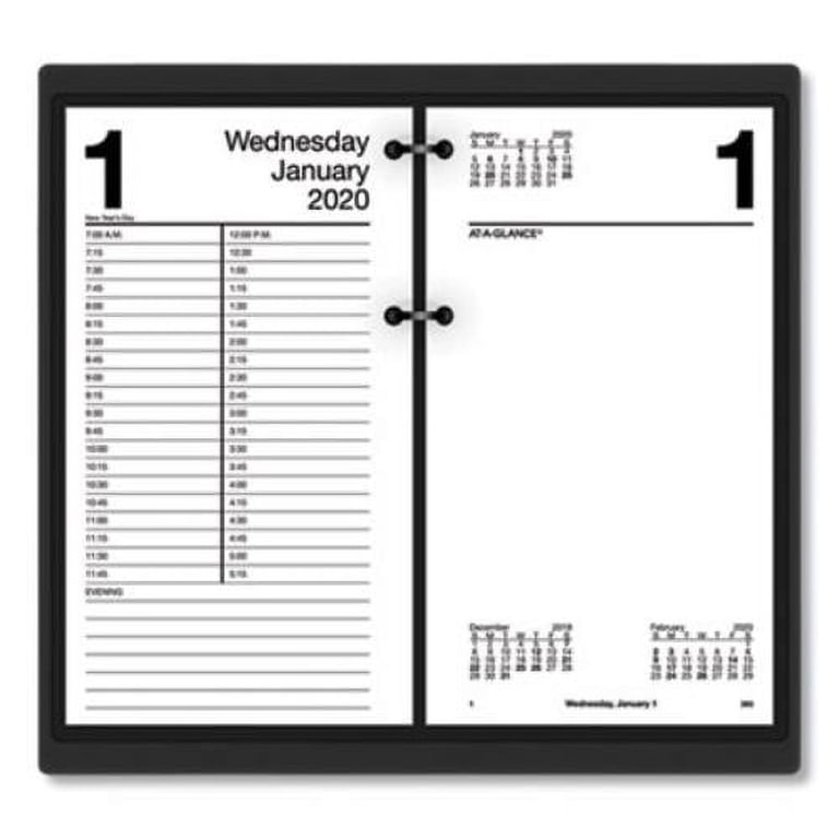 AT-A-GLANCE® Daily Loose-Leaf Desk Calendar Refills, 4-1/2" x 8", January  To December 2020, E21050 - Walmart.com