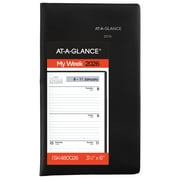 AT-A-GLANCE DayMinder 2026 Weekly Planner Black Pocket 3 12 x 6 - Weekly