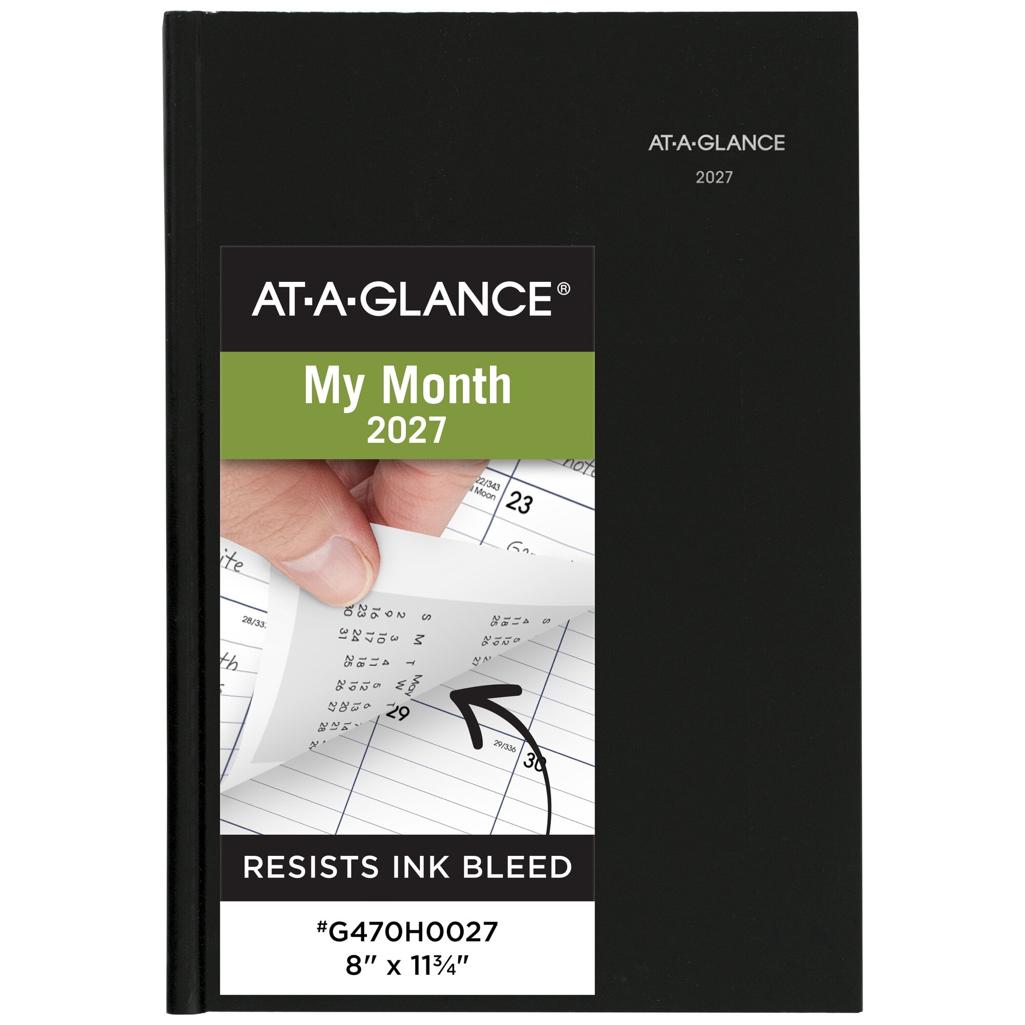 AT-A-GLANCE DayMinder 2027 Monthly Planner Hardcover Black Large 8 x 11 34 -