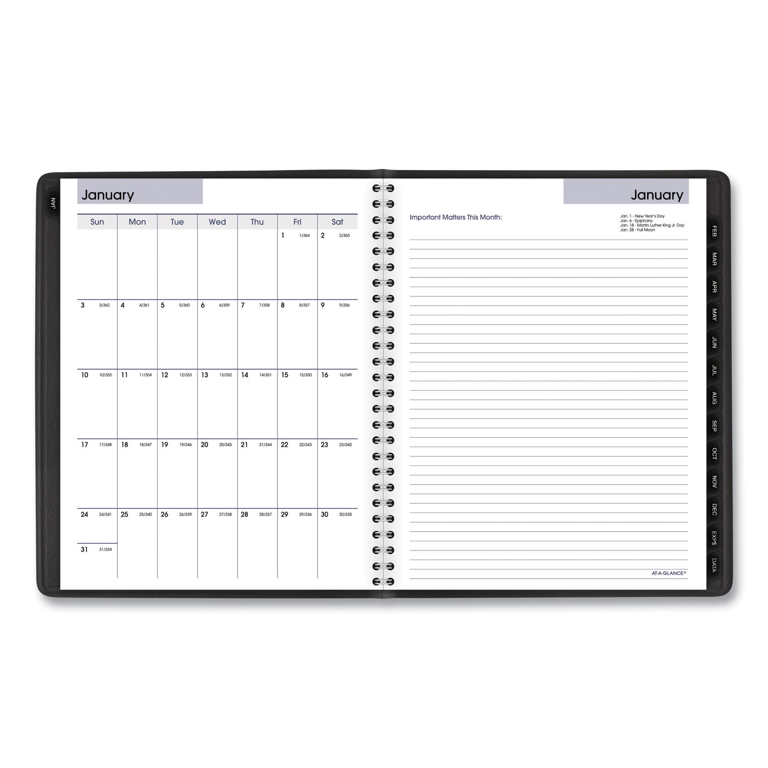 ATAGLANCE DayMinder Executive Weekly/Monthly Refillable Planner, 8.75