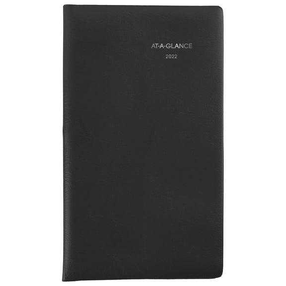AT-A-GLANCE DayMinder Weekly Planner, 3 1/2" x 6", Black, January 2022 to December 2022 - SK480022