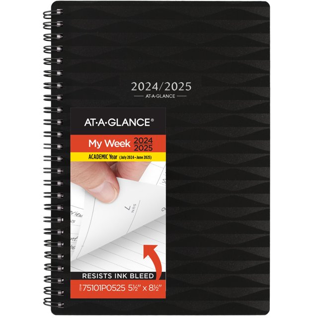 AT-A-GLANCE Elevation Academic 2024-2025 Weekly Monthly Planner Black