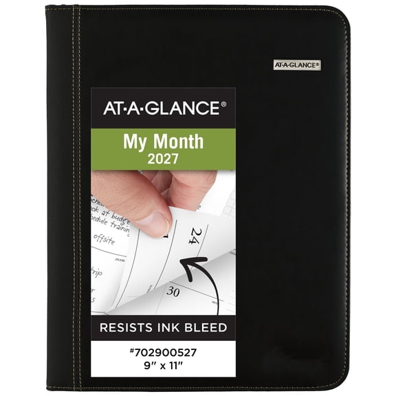 AT-A-GLANCE Executive 2027 Monthly Padfolio Black Large 9 x 11 - Monthly