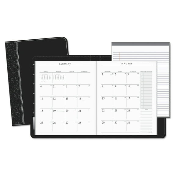 AT-A-GLANCE Executive Monthly Padfolio, 9 x 11, White, 2018-2019