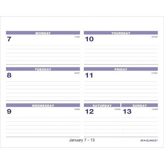 ATAGLANCE Flip A Week Desk Calendar Refills