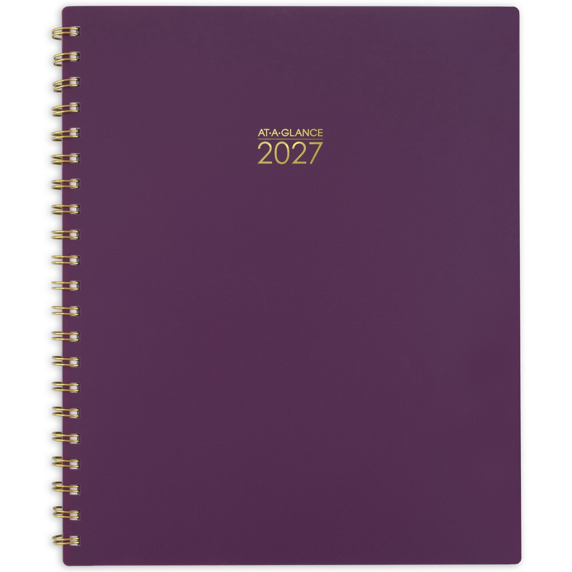 AT-A-GLANCE Harmony 2027 Weekly Monthly Planner Mulberry Large 8 12 x 11 -
