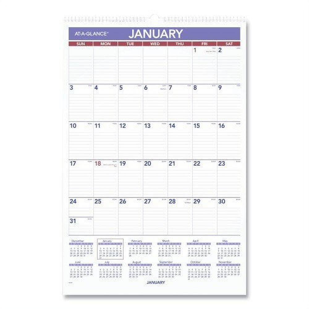 At A Glance Monthly Wall Calendar 