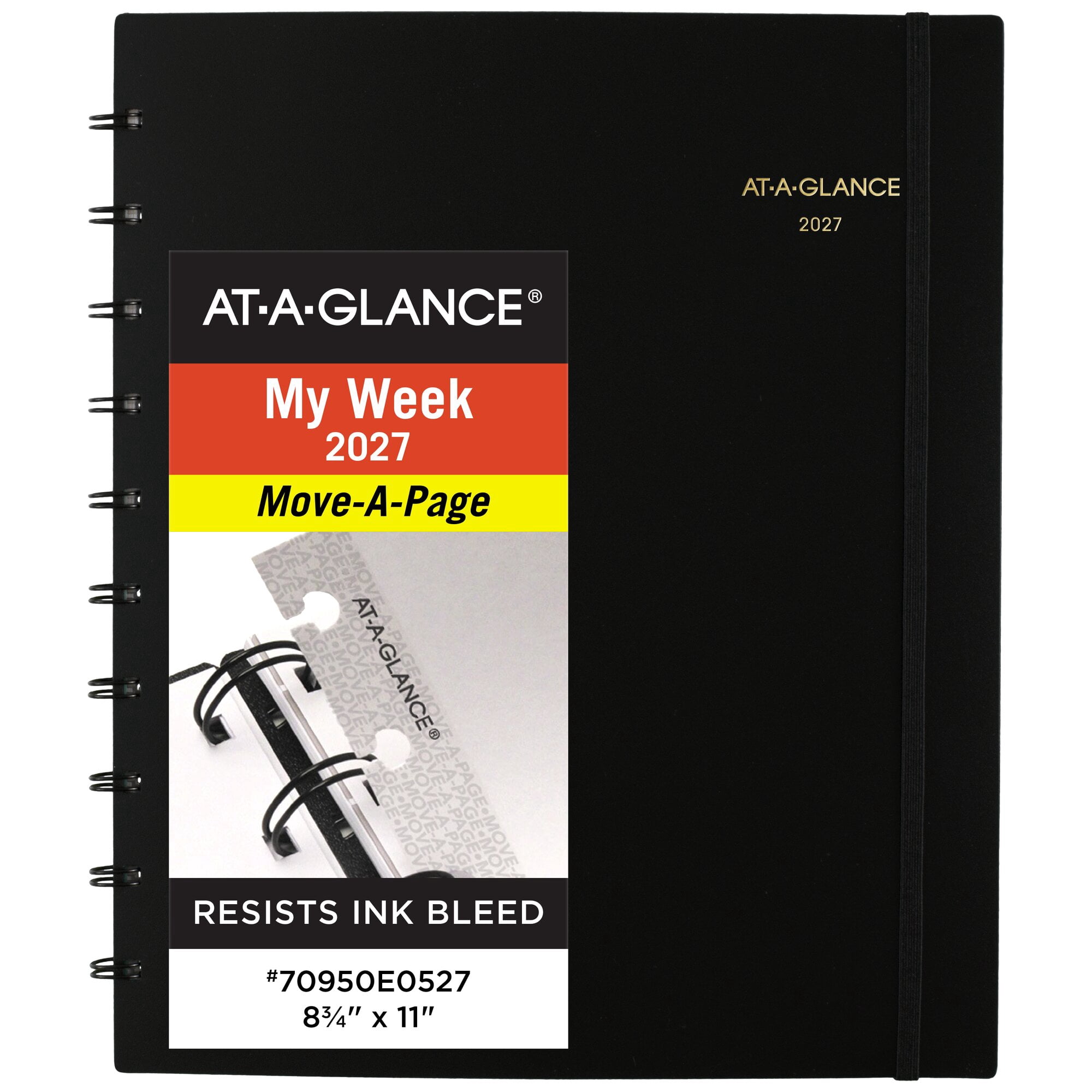 AT-A-GLANCE Move-A-Page 2027 Weekly Monthly Appointment Book Planner Black Large