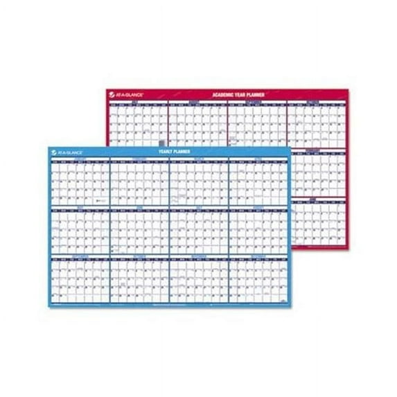 AT-A-GLANCE PM200S2813 AT-A-GLANCE Horizontal Erasable Wall Planner, Yearly/Academic, 36 x 24, 2014-2015; 2015