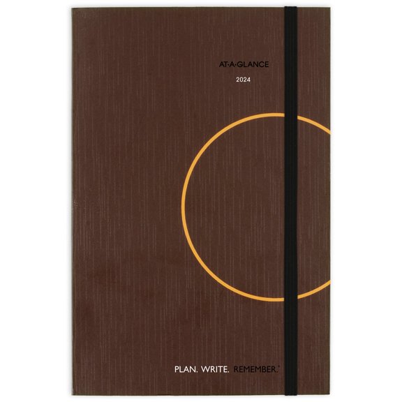 AT-A-GLANCE Plan Write Remember 2024 Daily Planning Notebook Casebound Gray