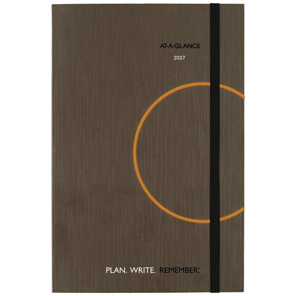 AT-A-GLANCE Plan Write Remember 2027 Daily Planning Notebook Casebound Gray