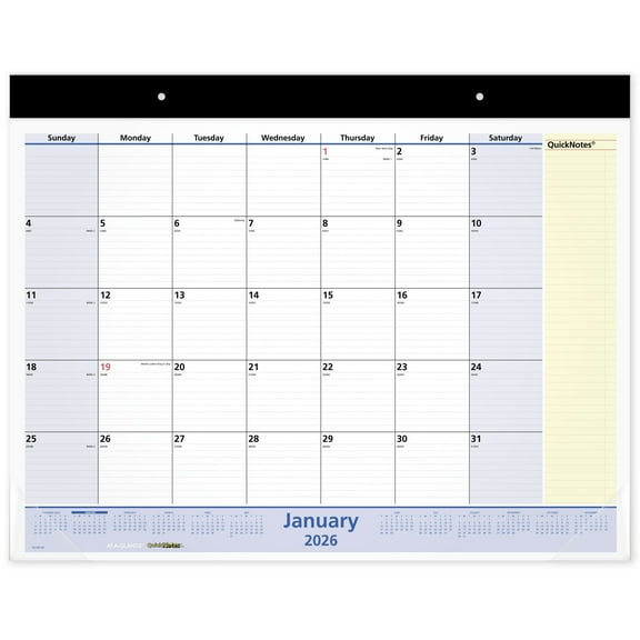 AT-A-GLANCE 2026 Monthly Desk Pad Calendar, 21.75" x 17" - Walmart.com