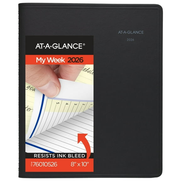 AT-A-GLANCE QuickNotes 2026 Weekly Monthly Appointment Book Planner Black Large