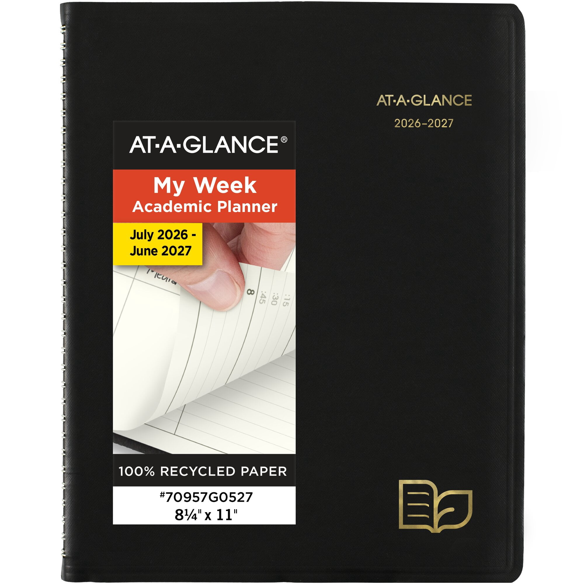 AT-A-GLANCE Recycled Academic 2026-2027 Weekly Monthly Appointment Book Planner