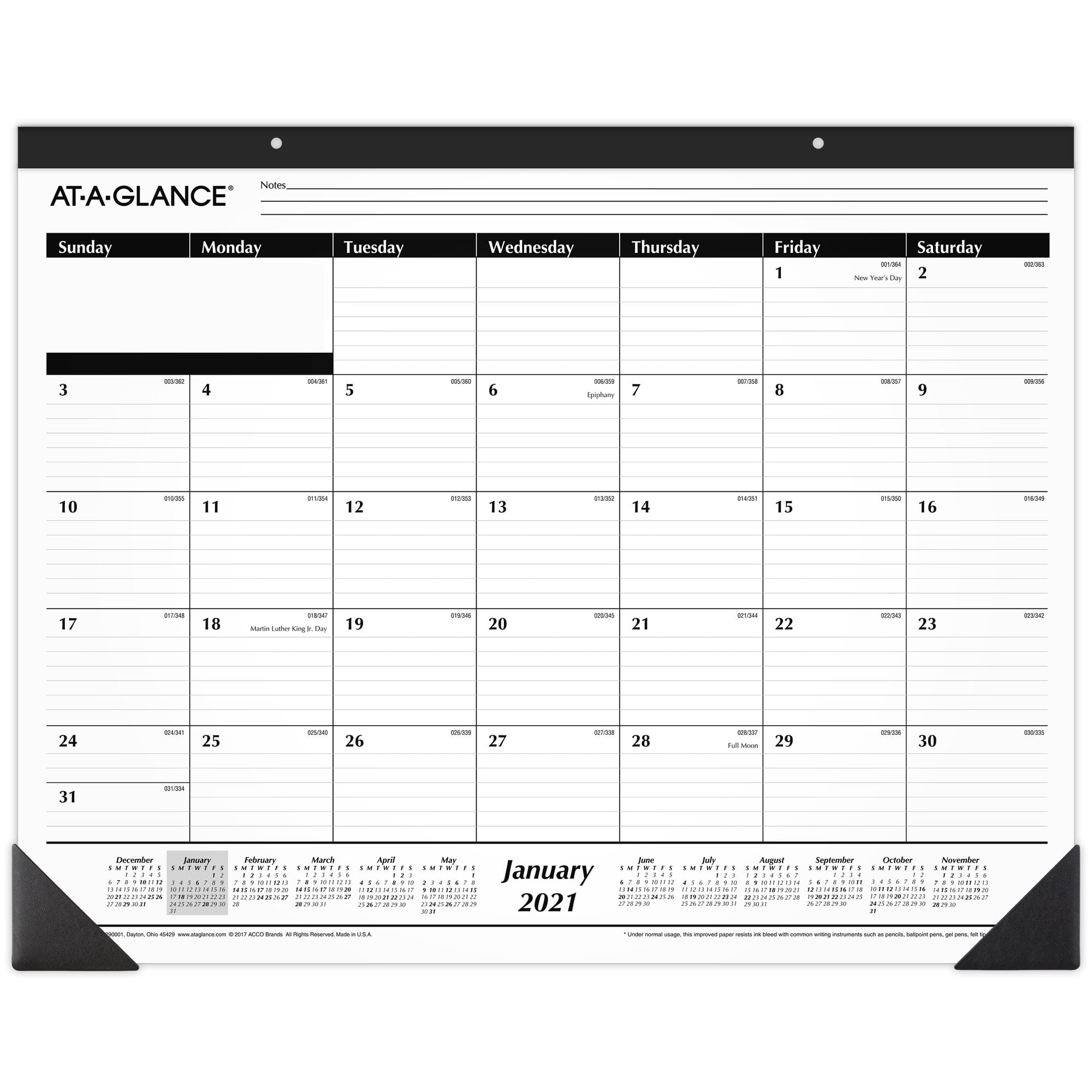 At A Glance Ruled Monthly Desk Pad 24 X 19 January 2021 To December
