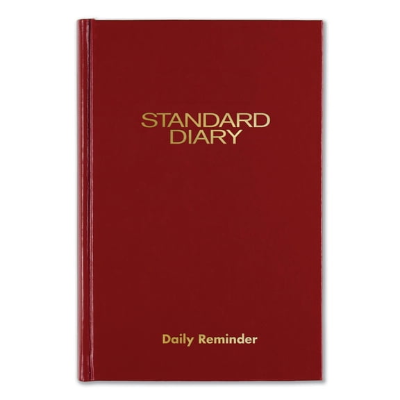 AT-A-GLANCE SD38713 7.5 in. x 5.13 in. 2024 Edition Medium/College Rule Standard Diary Daily Reminder Book - Red (201 Sheets)