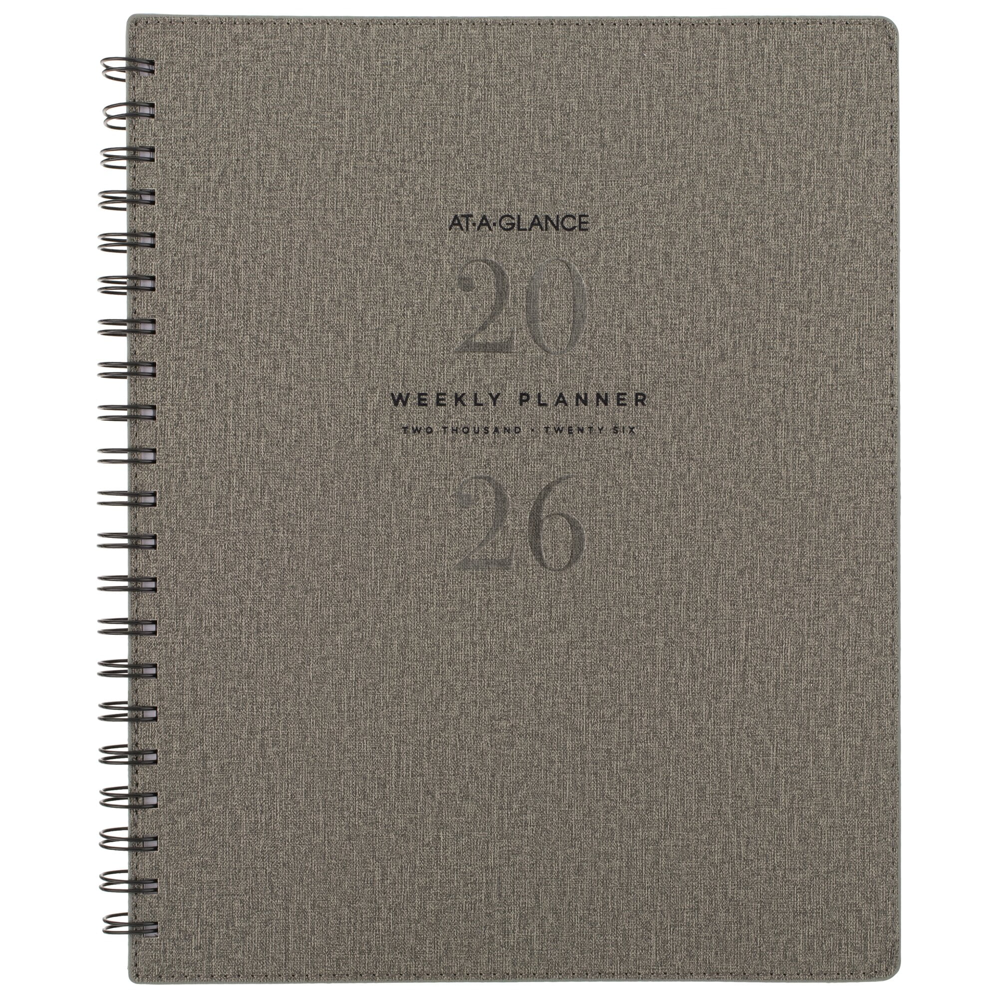 AT-A-GLANCE Signature 2026 Weekly Monthly Planner Gray Large 8 12 x 11 - Weekly