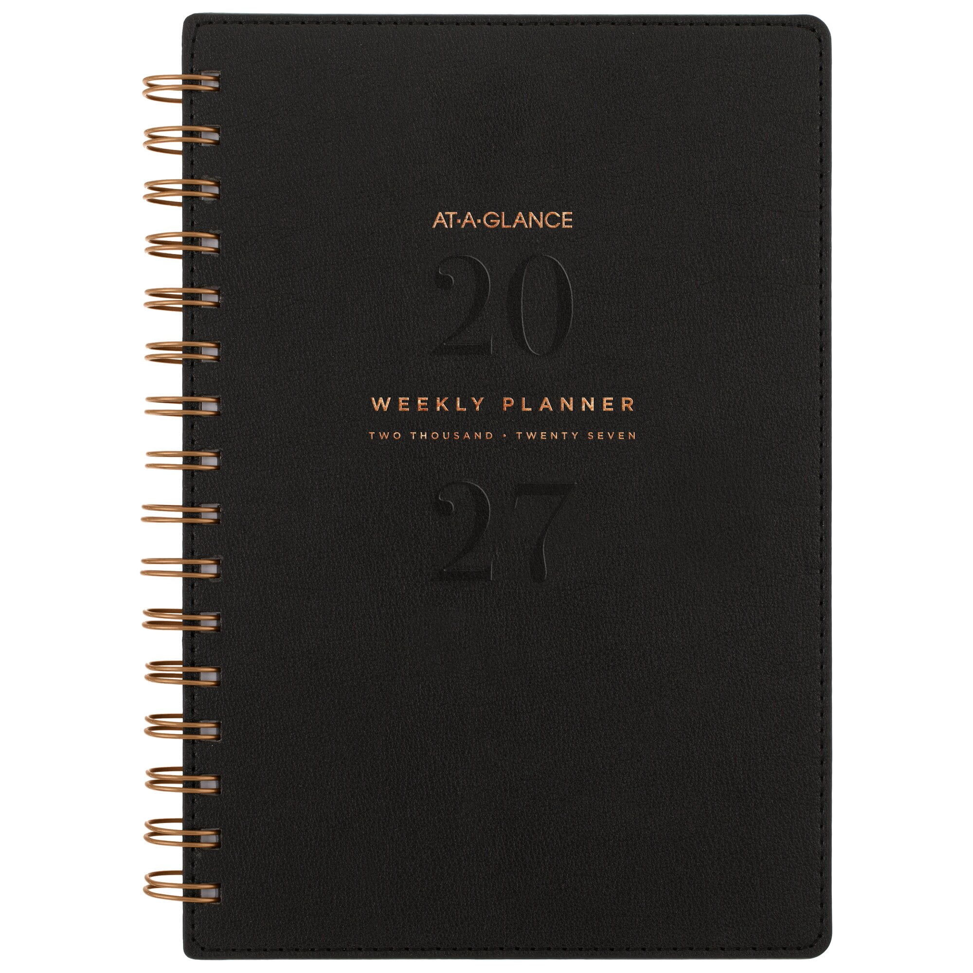 AT-A-GLANCE Signature Collection 2027 Weekly Monthly Planner Black Small 5 12 x
